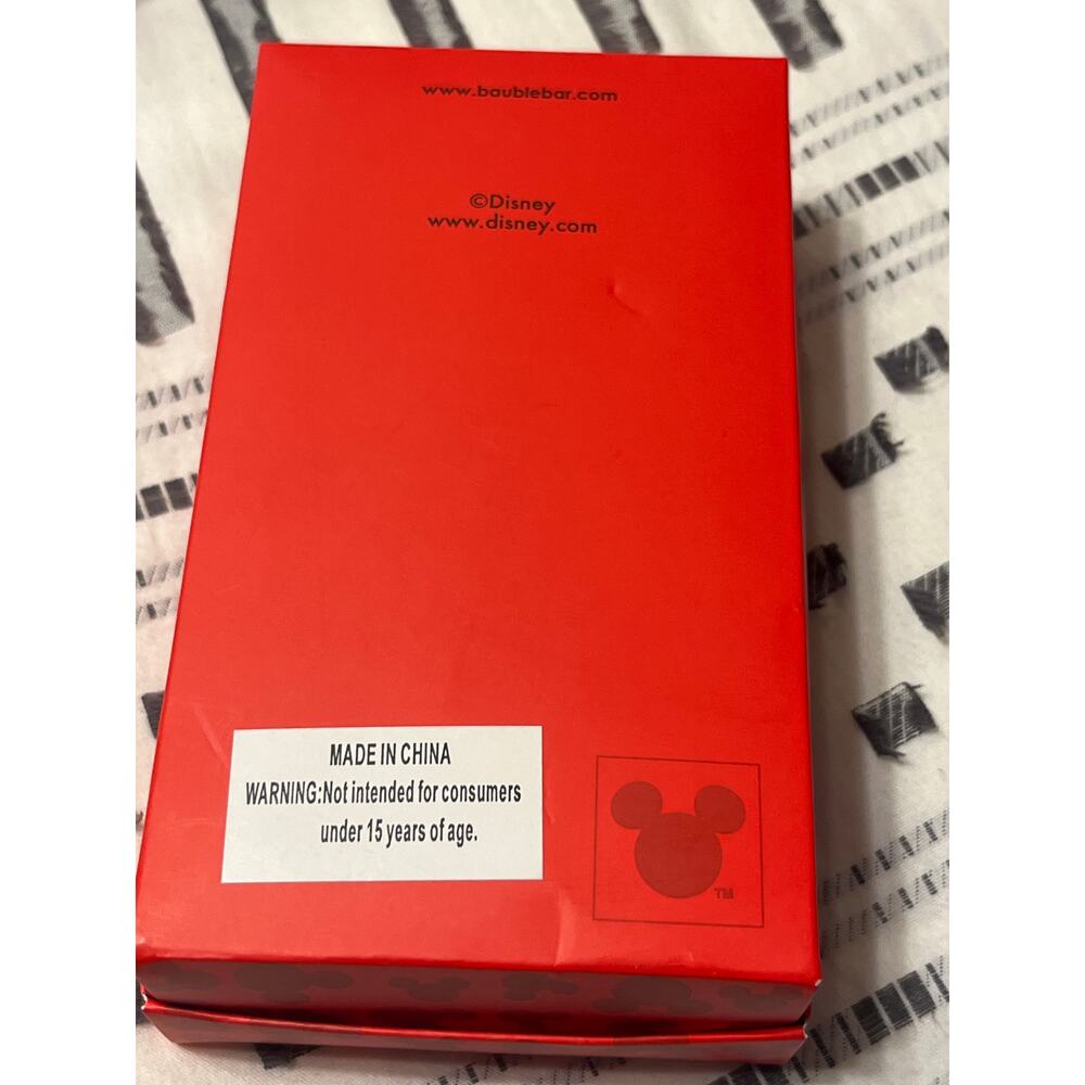 BaubleBar Mickey Mouse Santa Claus Pearl Bling Bag Charm Key Chain Collector - Picture 7 of 8